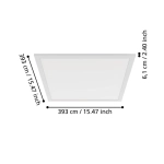 MORADILLO Plafon LED 39,5 cm biały kwadratowy oprawa sufitowa 901491 EGLO