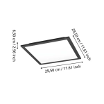 MORADILLO-Z oprawa sufitowa LED-RGB/CCT Plafon 29,5x29,5 cm czarny 901505 EGLO