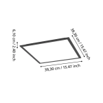 MORADILLO-Z oprawa sufitowa LED-RGB/CCT Plafon 39,3x39,3 cm czarny 901506 EGLO
