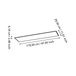 MORADILLO-Z oprawa sufitowa LED-RGB/CCT Plafon 119,5X29,5 cm czarny 901509 EGLO