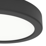 FUEVA 6 Plafon LED 7,5W 2700/4000/6500K czarny okrągły / oprawa natynkowa 901297 EGLO