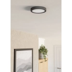 FUEVA 6 Plafon LED 7,5W 2700/4000/6500K czarny okrągły / oprawa natynkowa 901297 EGLO