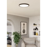FUEVA 6 Plafon LED 17W 2700/4000/6500K czarny okrągły / oprawa natynkowa 901301 EGLO
