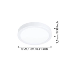 FUEVA 6 Plafon LED 11,5W 2700/4000/6500K biały okrągły / oprawa natynkowa 901307 EGLO