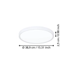 FUEVA 6 Plafon LED 17W 2700/4000/6500K biały okrągły / oprawa natynkowa 901309 EGLO