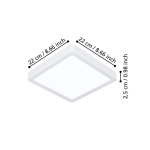 FUEVA 6 Plafon LED 10,5W 2700/4000/6500K biały kwadratowy / oprawa natynkowa 901312 EGLO