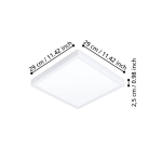 FUEVA 6 Plafon LED 13W 2700/4000/6500K biały kwadratowy / oprawa natynkowa 901313 EGLO