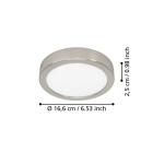 FUEVA 6 Plafon LED 7,5W 2700/4000/6500K nikiel mat okrągły / oprawa natynkowa 901315 EGLO