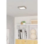 FUEVA 6 Plafon LED 7W 2700/4000/6500K nikiel mat kwadratowy / oprawa natynkowa 901319 EGLO
