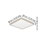 FUEVA 6 Plafon LED 17,5W 2700/4000/6500K nikiel mat kwadratowy / oprawa natynkowa 901323 EGLO