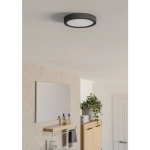 FUEVA 6 Plafon LED 7,5W 2700/4000/6500K IP44 czarny okrągły / oprawa natynkowa 901324 EGLO