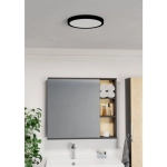 FUEVA 6 Plafon LED 14,2W 2700/4000/6500K IP44 czarny okrągły / oprawa natynkowa 901326 EGLO