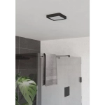 FUEVA 6 Plafon LED 7W 2700/4000/6500K IP44 czarny kwadratowy / oprawa natynkowa 901328 EGLO