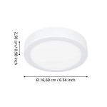FUEVA 6 Plafon LED 7,5W 2700/4000/6500K IP44 biały okrągły / oprawa natynkowa 901332 EGLO