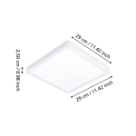 FUEVA 6 Plafon LED 13W 2700/4000/6500K IP44 biały kwadratowy / oprawa natynkowa 901337 EGLO