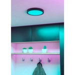 FUEVA 6-Z Plafon LED 11,2W RGB+TW IP44 czarny okrągły / oprawa natynkowa 901372 EGLO