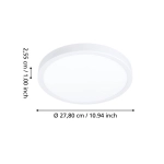 FUEVA 6-Z Plafon LED 14,3W RGB+TW IP44 biały okrągły / oprawa natynkowa 901377 EGLO