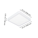 FUEVA 6-Z Plafon LED 10,5W RGB+TW IP44 biały kwadratowy / inteligentna oprawa natynkowa 901378 EGLO