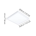 FUEVA 6-Z Plafon LED 13,5W RGB+TW IP44 biały kwadratowy / inteligentna oprawa natynkowa 901379 EGLO