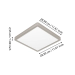 FUEVA 6-Z Plafon LED 13,5W RGB+TW IP44 nikiel mat kwadratowy / oprawa natynkowa 901384 EGLO