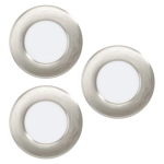FUEVA 6 Oprawa wpuszczana LED 3X3,7W 2700/4000/6500K nikiel mat 8,8 cm Zestaw 901403 EGLO