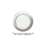 FUEVA 6 Oprawa wpuszczana LED 6,3W 2700/4000/6500K nikiel mat 11,9 cm 901405 EGLO