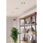 FUEVA 6 Oprawa wpuszczana LED 6,3W 2700/4000/6500K IP44 czarna 11,9 cm 901413 EGLO