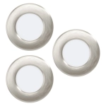 FUEVA 6-Z Oprawa wpuszczana LED 3X2,8W RGB/CCT nikiel mat 8,8 cm Zestaw 901434 EGLO