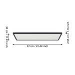 ROVITO oprawa sufitowa Plafon LED 57x30cm IP44 Czarny prostokątny 901445 EGLO