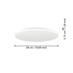 ROVITO oprawa sufitowa Plafon LED 50cm IP44 Biały okrągły 901448 EGLO