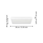 ROVITO oprawa sufitowa Plafon LED 39x39cm IP44 Biały kwadratowy 901451 EGLO