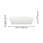 ROVITO oprawa sufitowa Plafon LED 50x50cm IP44 Biały kwadratowy 901452 EGLO