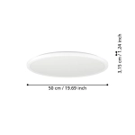 ROVITO-R oprawa sufitowa Plafon LED 50cm IP44 na pilota Biały okrągły 901459 EGLO
