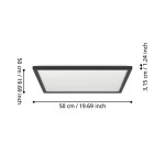 ROVITO-Z oprawa sufitowa Plafon LED 50x50cm IP44 RGB+TW Czarny kwadratowy 901468 EGLO