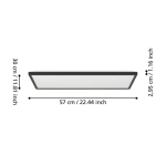 ROVITO-Z oprawa sufitowa Plafon LED 57x30cm IP44 RGB+TW Czarny prostokątny 901469 EGLO