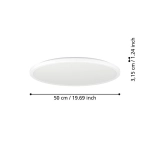 ROVITO-Z oprawa sufitowa Plafon LED 50cm IP44 Biały okrągły RGB+TW 901473 EGLO
