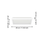 ROVITO-Z oprawa sufitowa Plafon LED 29x29cm IP44 RGB+TW Biały kwadratowy 901474 EGLO