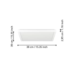 ROVITO-Z oprawa sufitowa Plafon LED 39x39cm IP44 RGB+TW Biały kwadratowy 901475 EGLO