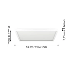 ROVITO-Z oprawa sufitowa Plafon LED 50x50cm IP44 RGB+TW Biały kwadratowy 901476 EGLO