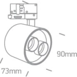 kinkiecik.pl Ravin 65656BT/B/W czarny reflektorek track spot SMD LED 3000K 12W 230V dark light; zasilacz 350mA w komplecie ONE LIGHT