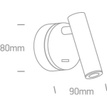 kinkiecik.pl Nychta 65738/B/W czarna lampka nocka LED 3W 100-240V 3000K; zasilacz w komplecie ONE LIGHT