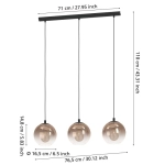 ARISCANI 1 Lampa wisząca 901924 EGLO