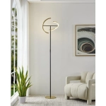 CASTELPOTO Lampa podłogowa LED mosiądz/czarna 2000lm 3000K 901973 EGLO