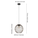 ALMANZORA Lampa wisząca 901868 EGLO