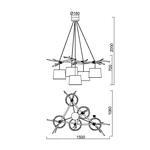 lampa wisząca Mantra Sabina 6175MA - zdjęcie dodatkowe 1