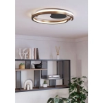 MEZZOMONTE Lampa sufitowa LED CCT / ściemnialna Brąz Ø48cm 901825 EGLO