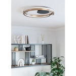 MEZZOMONTE Lampa sufitowa LED CCT / ściemnialna Brąz Ø48cm 901825 EGLO
