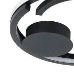 MEZZOMONTE Lampa sufitowa LED CCT / ściemnialna czarna Ø48cm 901821 EGLO
