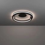 MEZZOMONTE Lampa sufitowa LED CCT / ściemnialna czarna Ø48cm 901821 EGLO