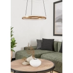 MEZZOMONTE Lampa wisząca LED CCT / ściemnialna Brąz Ø48cm 901826 EGLO
